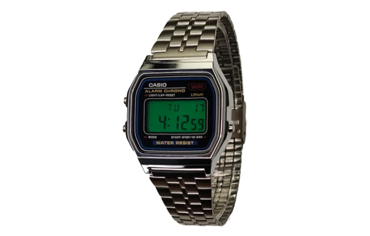 CASIO Custom Collection Quartz Movement Stainless Steel Strap Watch Men's Watches Black Dial