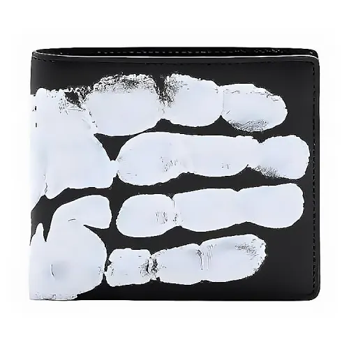 Maison Margiela Lambskin Wallet Men's Black & White