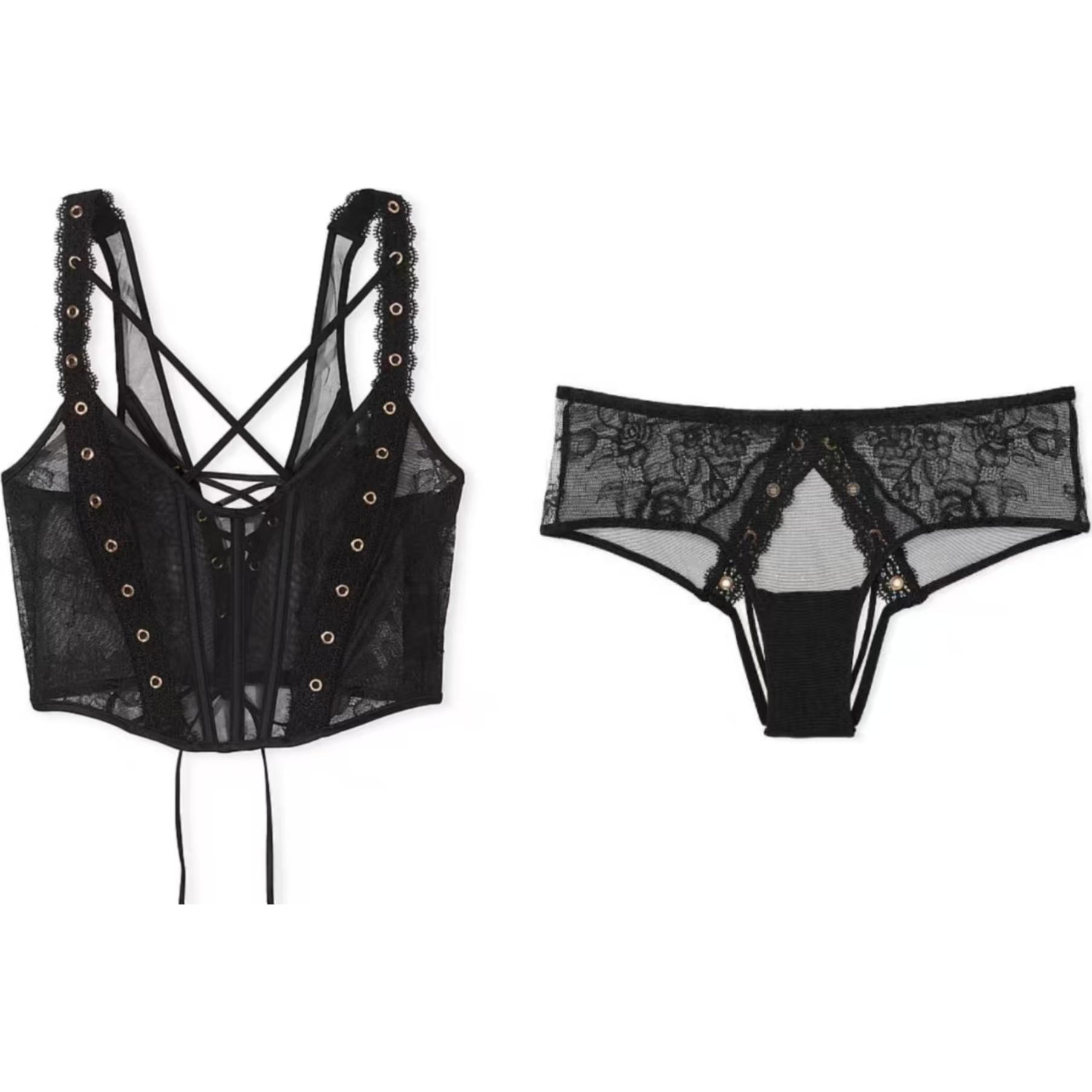 Женский комплект нижнего белья Victoria's Secret (черный)