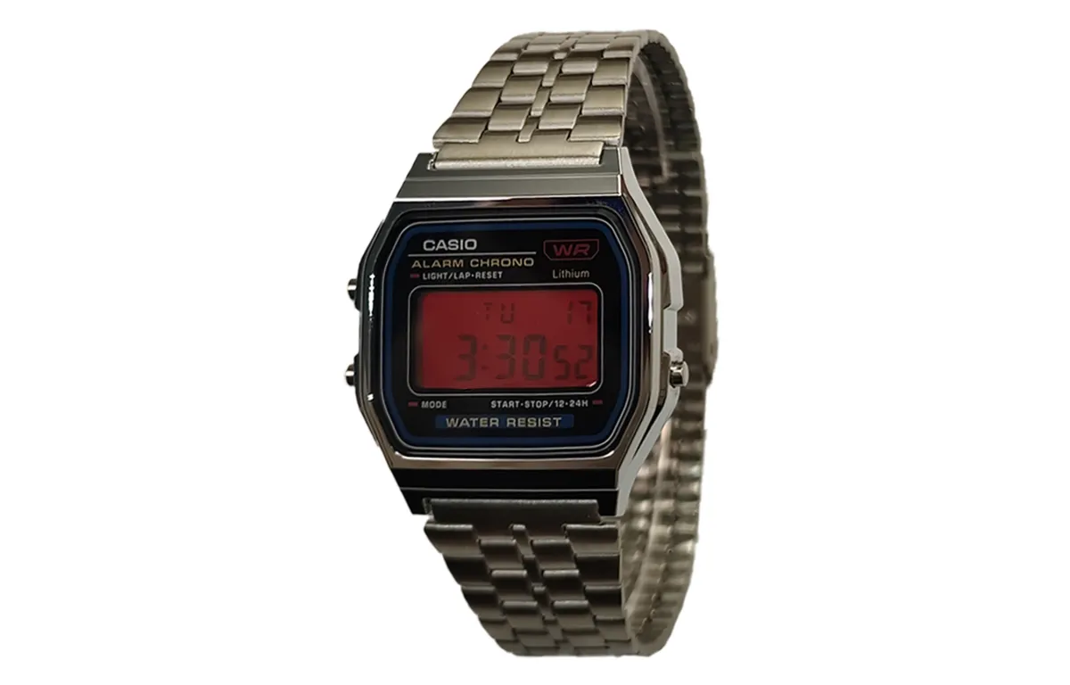 CASIO Custom Collection Quartz Movement Stainless Steel Strap Watch Men's Watches Black Dial