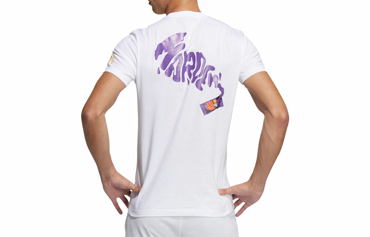 Мужская футболка adidas T (белая) — фото 3