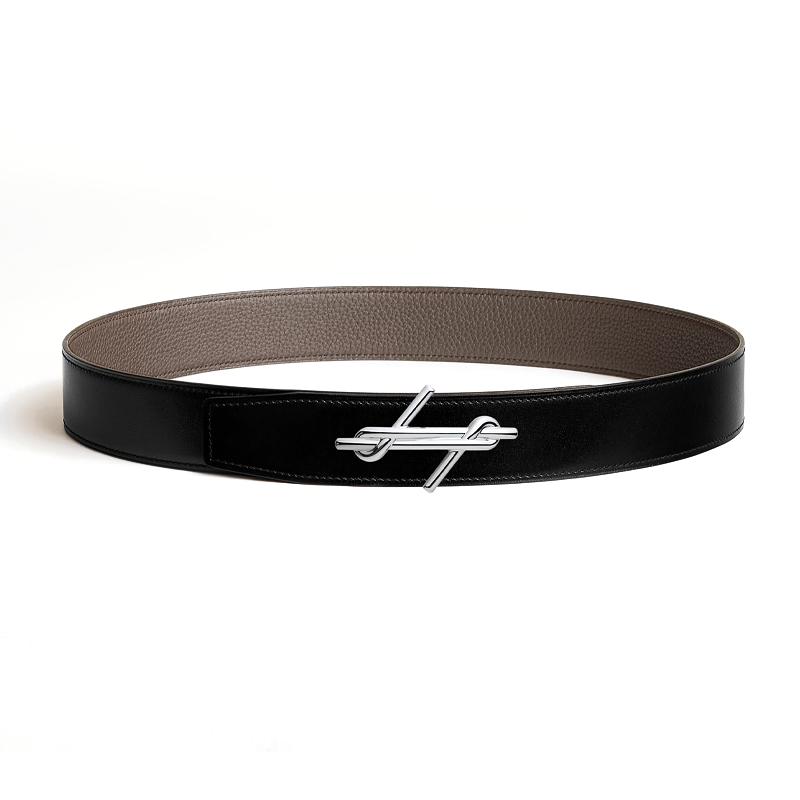 Женская сумка HERMES H Noue / 3.8cm (черно-серая)
