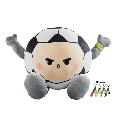 The Green Party Sports series, each with a thousand balls, cute basketball, football, creative sports cartoon, doll, plush doll, 35cm high