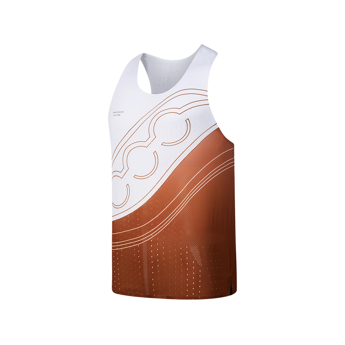 Saucony Running Tank Top Men’s Gingerbread Orange Gradient Print