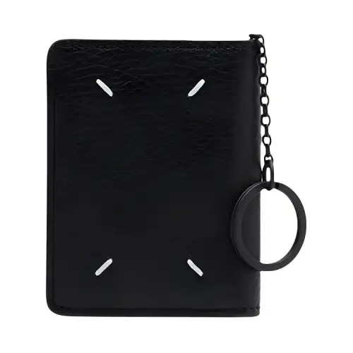 Maison Margiela Textured Deerskin Wallet Women's Black
