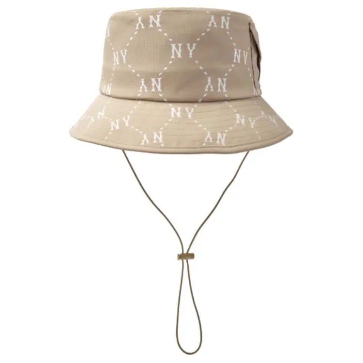 MLB Design Polyester Bucket Hats Unisex Beige