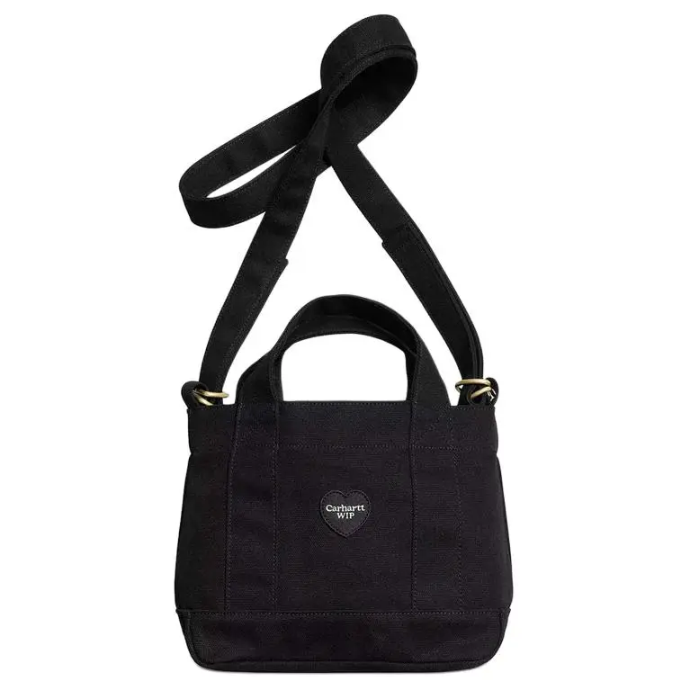 Carhartt WIP Cotton Tote Bag, Shopping Bag, Shoulder Bag, Handbag Small Unisex Black