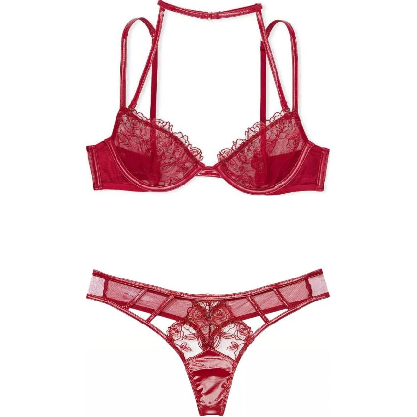 Женский комплект белья Victoria's Secret (красный)