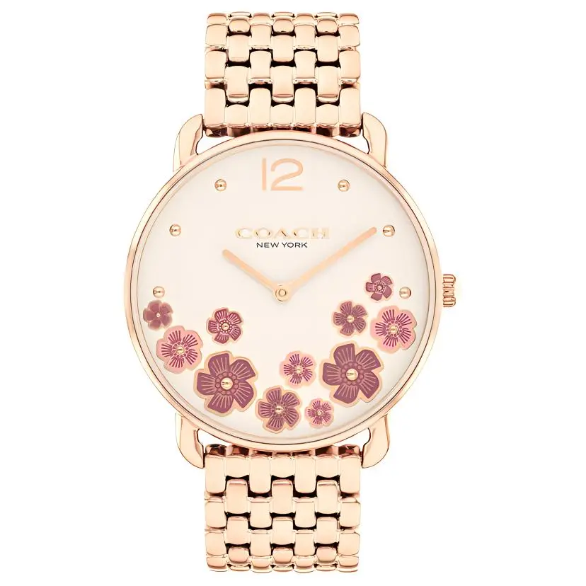 COACH ELLIOT Wrist Watches Quartz Movement Steel Strap 36mm White Dial Women's Watch