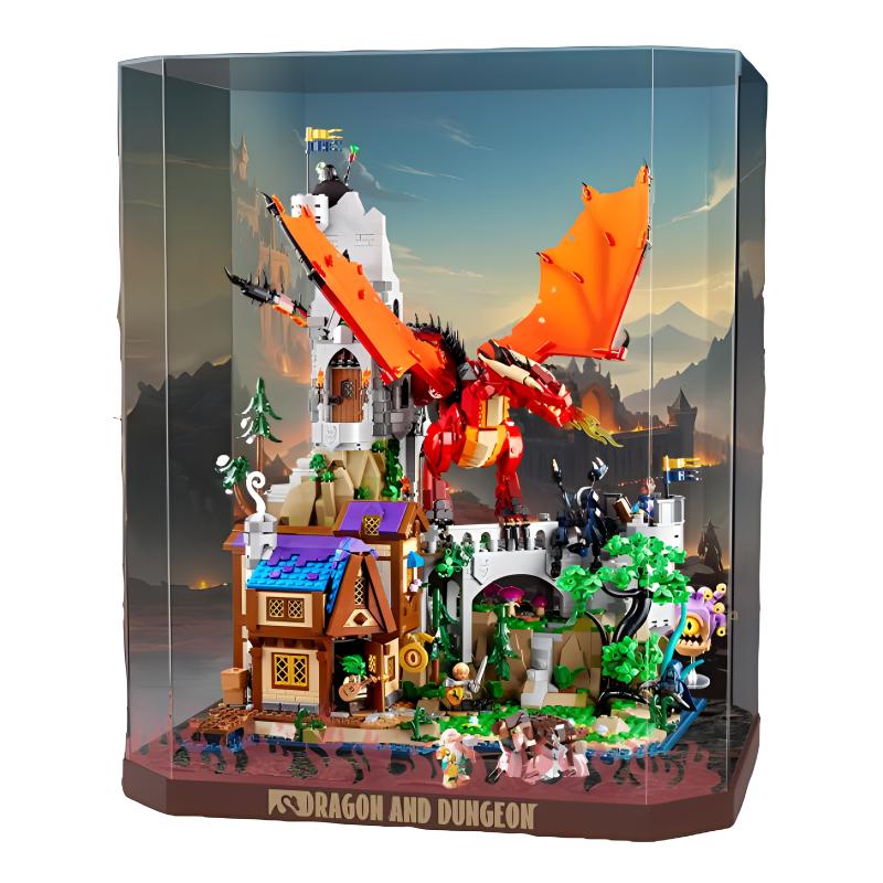LEGO LEGO Dungeons and Dragons + LEGO 100 collectible all-in-one + all-in-one HD background building blocks display box 21348-2