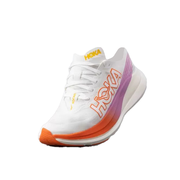 HOKA ONE ONE ROCKET X 2 Fashion Trend Slip Resistant Abrasion Resistant Low top Casual Racing Running Shoes Men’s White