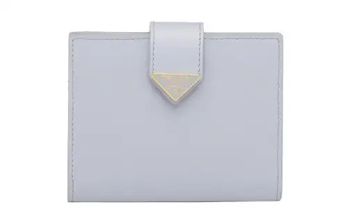 PRADA Saffiano Leather Wallet Women's Blue