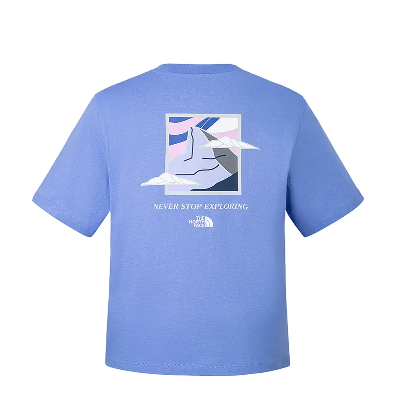 THE NORTH FACE Regular T Shirt Women's Blue Purple
