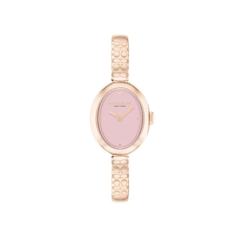 COACH Sammy Wrist Watches Quartz Movement Steel Strap 22.5mm Pink Watch Dial Women's Watch