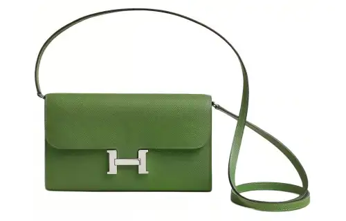 HERMES Constance To Go Silver Tone Buckle Epsom Calfskin Wallet, Handheld, Shoulder Bag, Crossbody Bag Women's