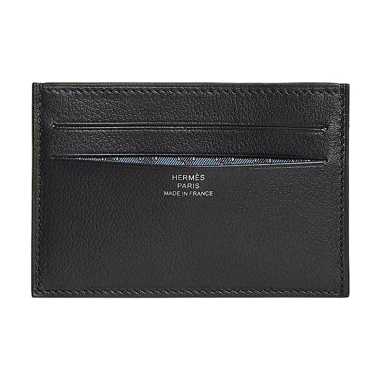 Женский картхолдер Hermes Citizen Twill (черно-синий)