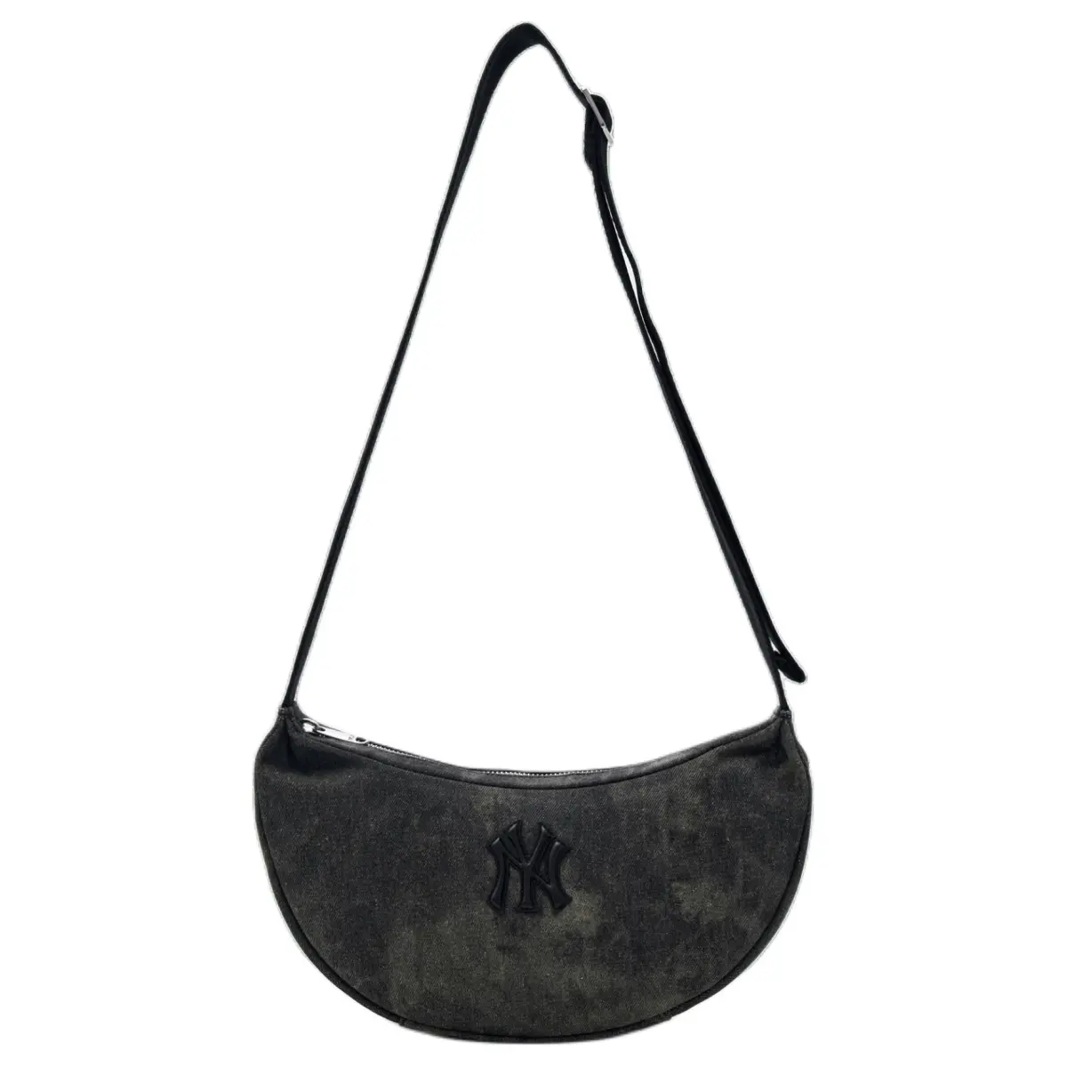 MLB Denim Shoulder Bag Unisex Charcoal Gray/Hemp Sandy Brown