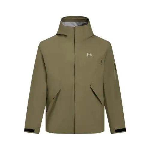 Under Armour Storm SS25 Hiking Trail Running Waterproof Windbreaker Jacket Men's Brown