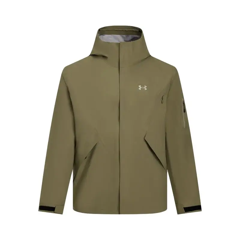 Under Armour Storm SS25 Hiking Trail Running Waterproof Windbreaker Jacket Men's Brown