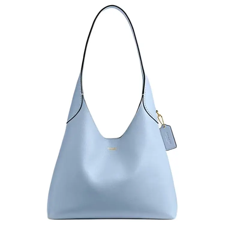 COACH Brooklyn Grain Leather Shoulder Bag Small Size, Medium Size Women's Blue