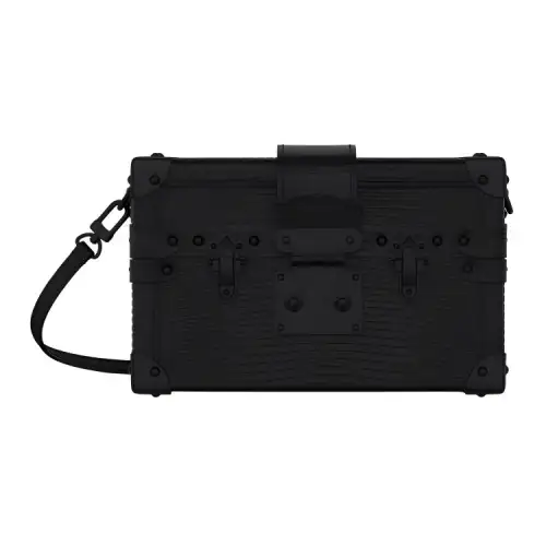 LOUIS VUITTON Leather Box Bag, Crossbody Bag, Shoulder Bag Men's Black