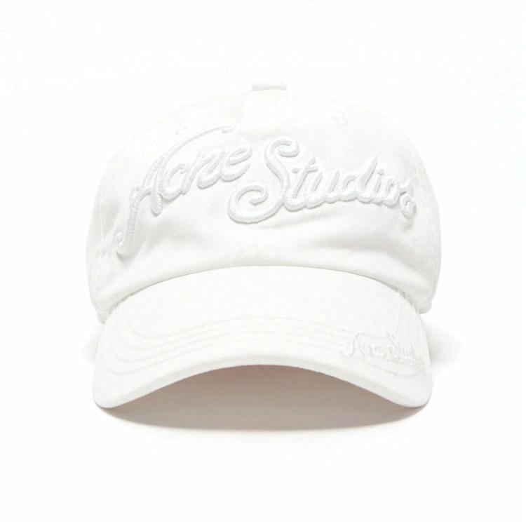 Бейсболка Acne Studios Logo Cap (белая)
