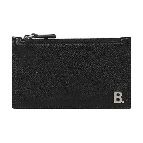 Balenciaga Calfskin Card Holder Men's Black