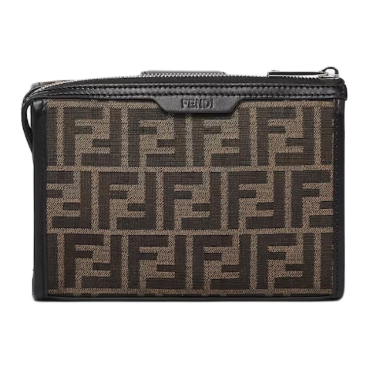Мужская сумка Fendi (коричневая) — фото 3