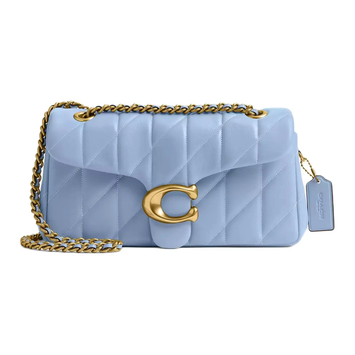 COACH Tabby Nappa Leather Shoulder Bag Medium Women's Bell Blue