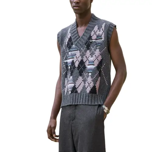 HERMES Cashmere Sweater Men's Anthracite