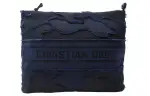 DIOR Embroidery Clutch Medium Men's Blue