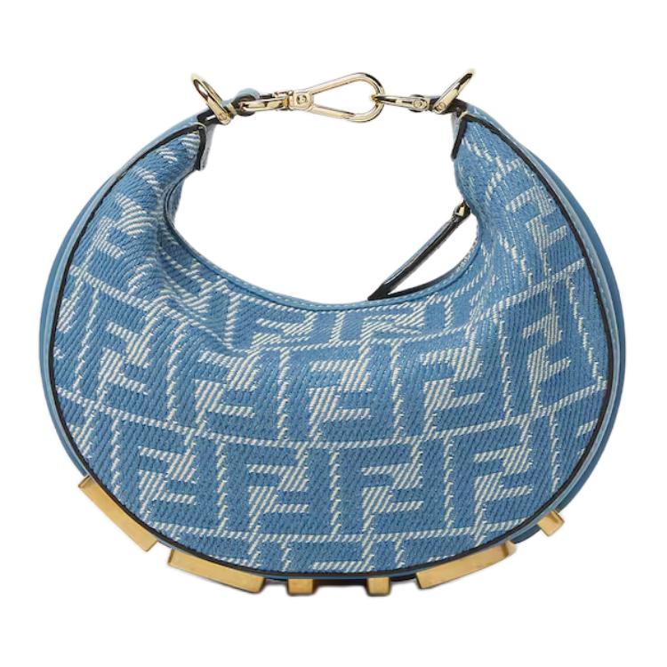 Женская сумка Fendi fendigraphy (синяя)