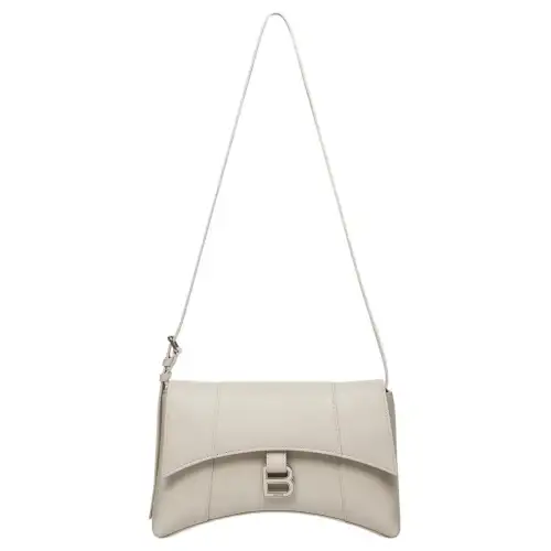 Balenciaga Downtown Semi Matte Smoothing Cow Leather Shoulder Bag, Crossbody Bag Extra Small Women's Light Beige