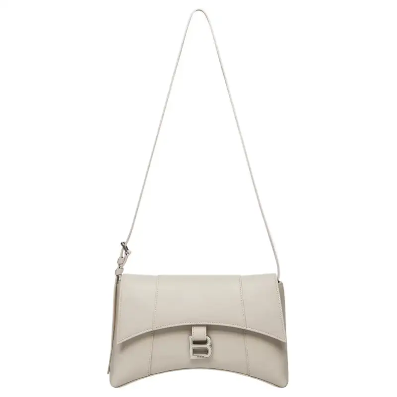 Balenciaga Downtown Semi Matte Smoothing Cow Leather Shoulder Bag, Crossbody Bag Extra Small Women's Light Beige