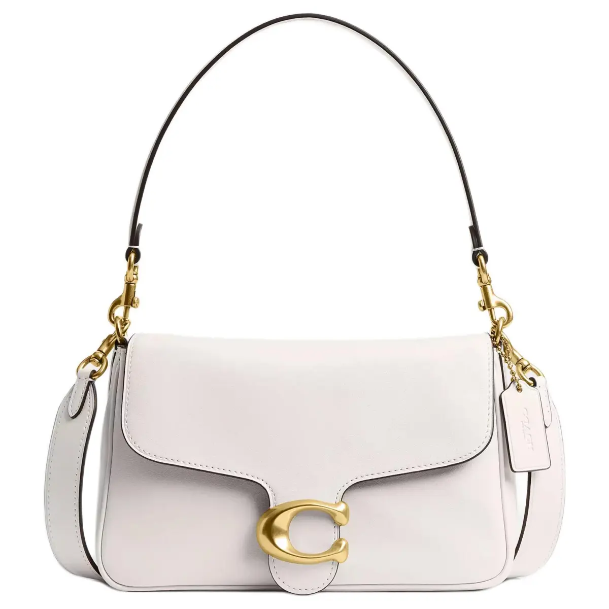 COACH Soft Tabby Leather Shoulder Bag, Crossbody Bag, Handbag Medium Women's White