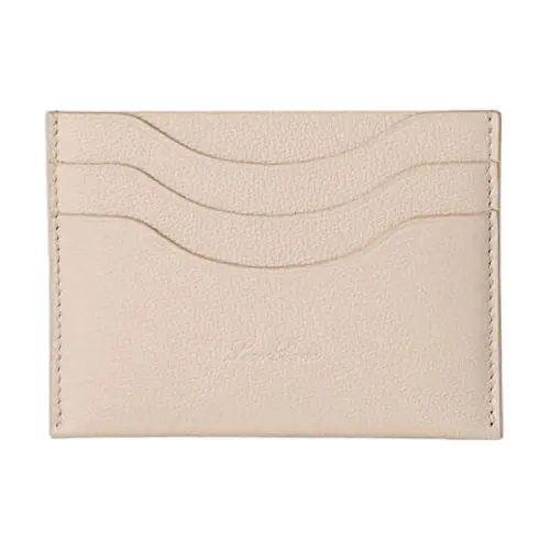 Loro Piana Cow Leather Card Holder Women's Butter & Honey & Sun Gold
