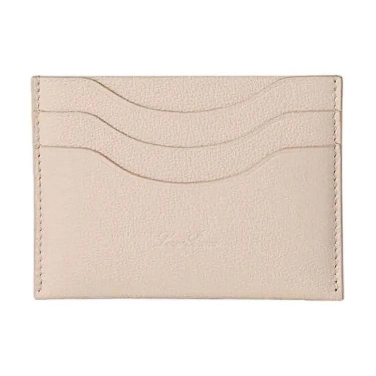 Loro Piana Cow Leather Card Holder Women's Butter & Honey & Sun Gold