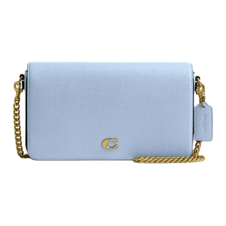 COACH Leather With Artificial Leather Crossbody Bag, Shoulder Bag Small Women's Blue