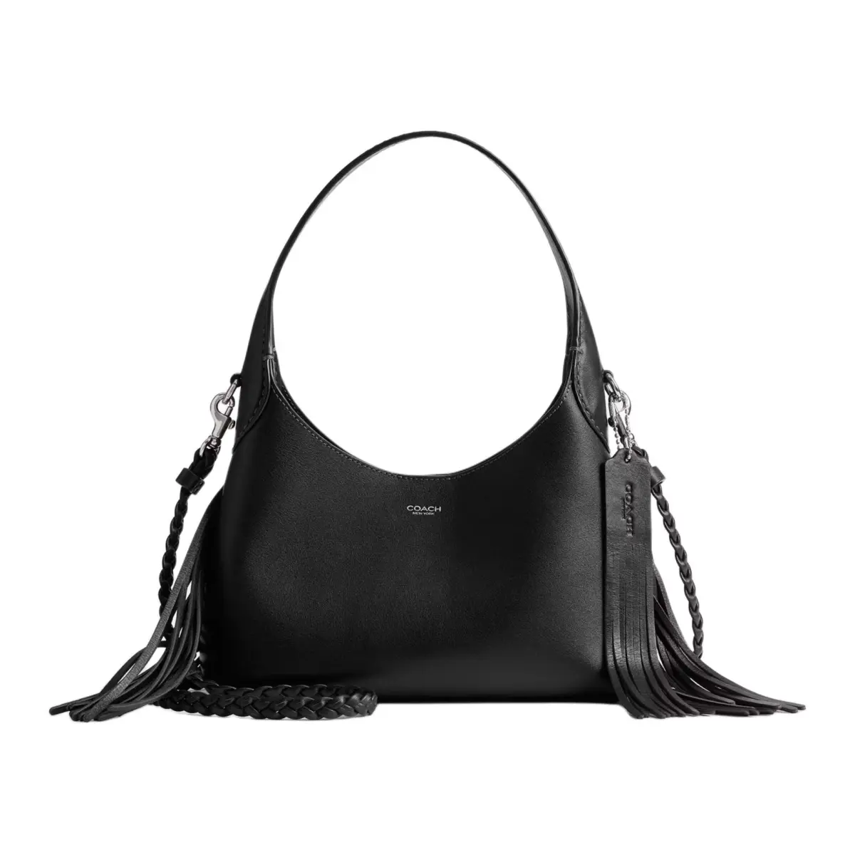 COACH Brooklyn Leather One Shoulder Handbag Mini Women's Black