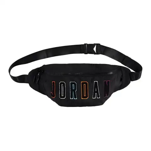 Jordan Polyester Crossbody Bag, Sling Bag, Fanny Pack Small Unisex Black