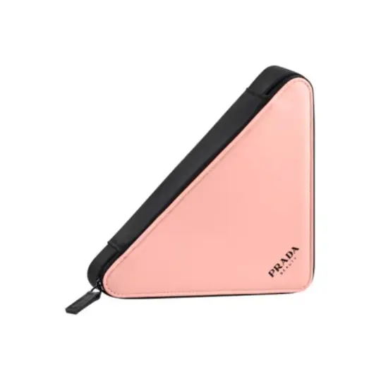 PRADA Triangle Makeup Bag With Tools Portable Storage