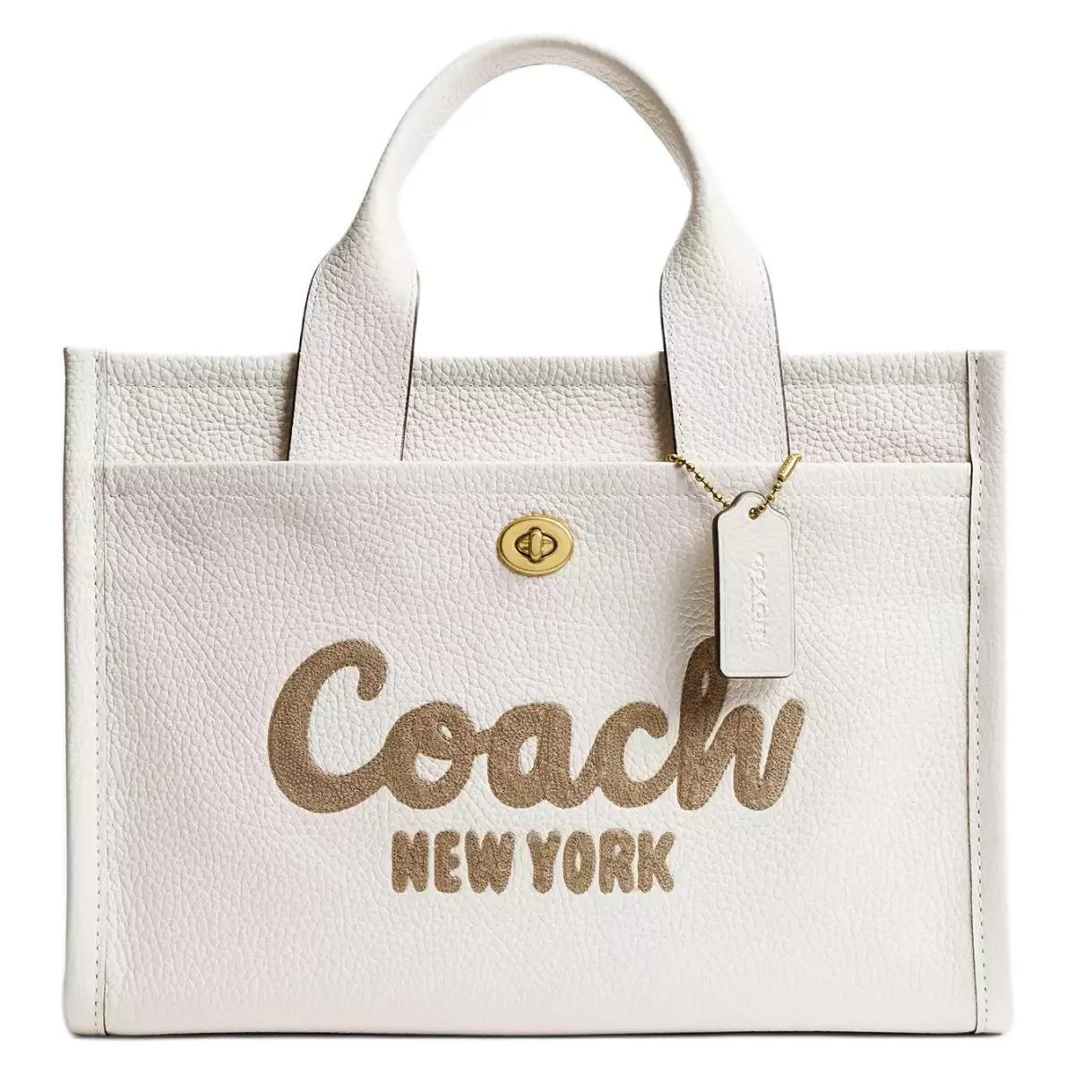 COACH Cargo Leather Tote Bag, Shopping Bag, Shoulder Bag, Crossbody Bag, Handbag Large Women's White