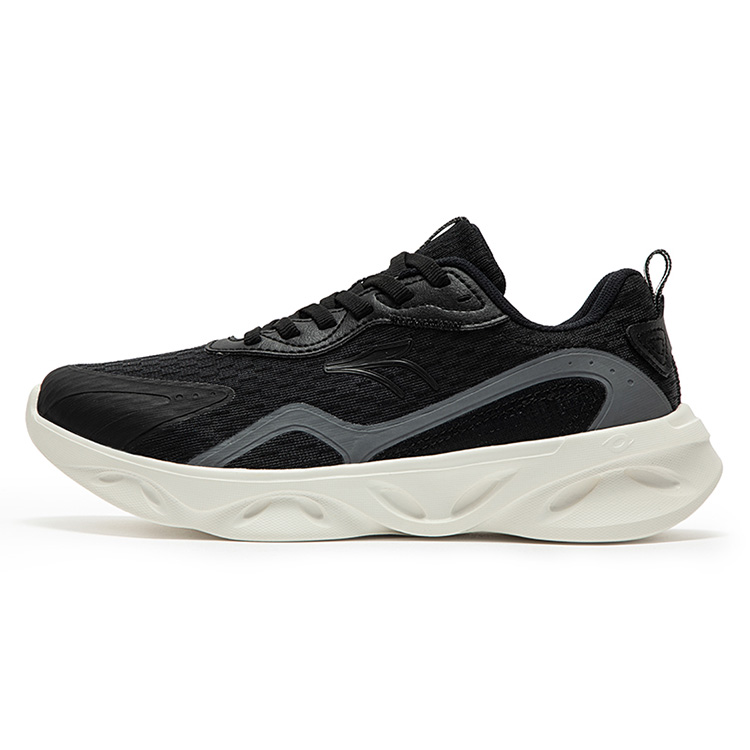 361° Mesh, Synthetic Leather Slip Resistant Abrasion Resistant Low top Casual Running Shoes Women’s Black Gray