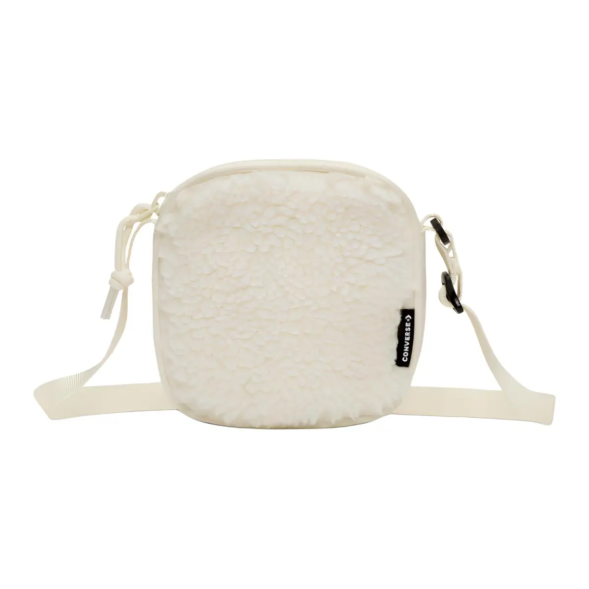 Converse Faux Fur Crossbody Bag, Shoulder Bag Unisex Beige