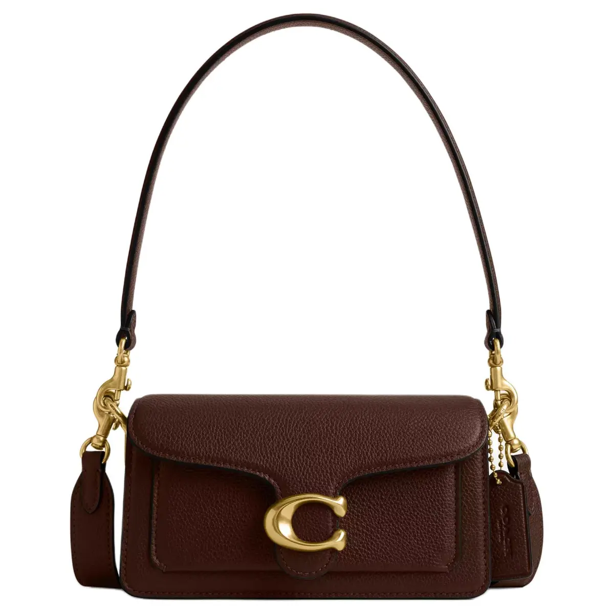 COACH Tabby Leather Shoulder Bag Small Women's Maple