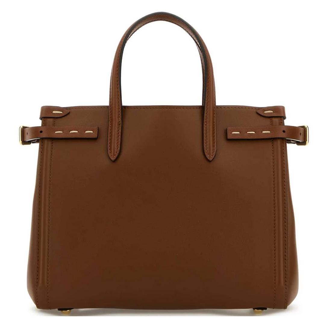 Женская сумка Valentino Antibes VLogo Tote (коричневая) — фото 4
