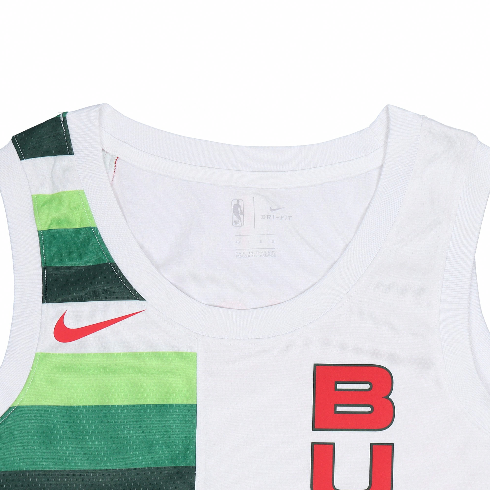 Мужская майка Nike NBA Milwaukee Bucks (белая) — фото 3
