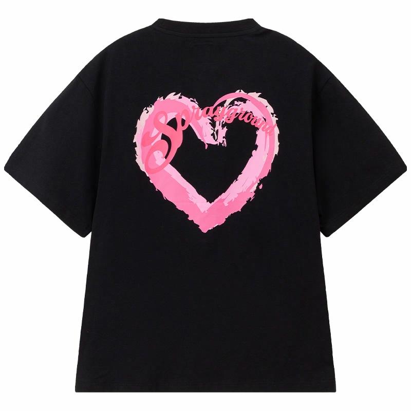 Футболка SPRAYGROUND Shark Heart Print (белая)