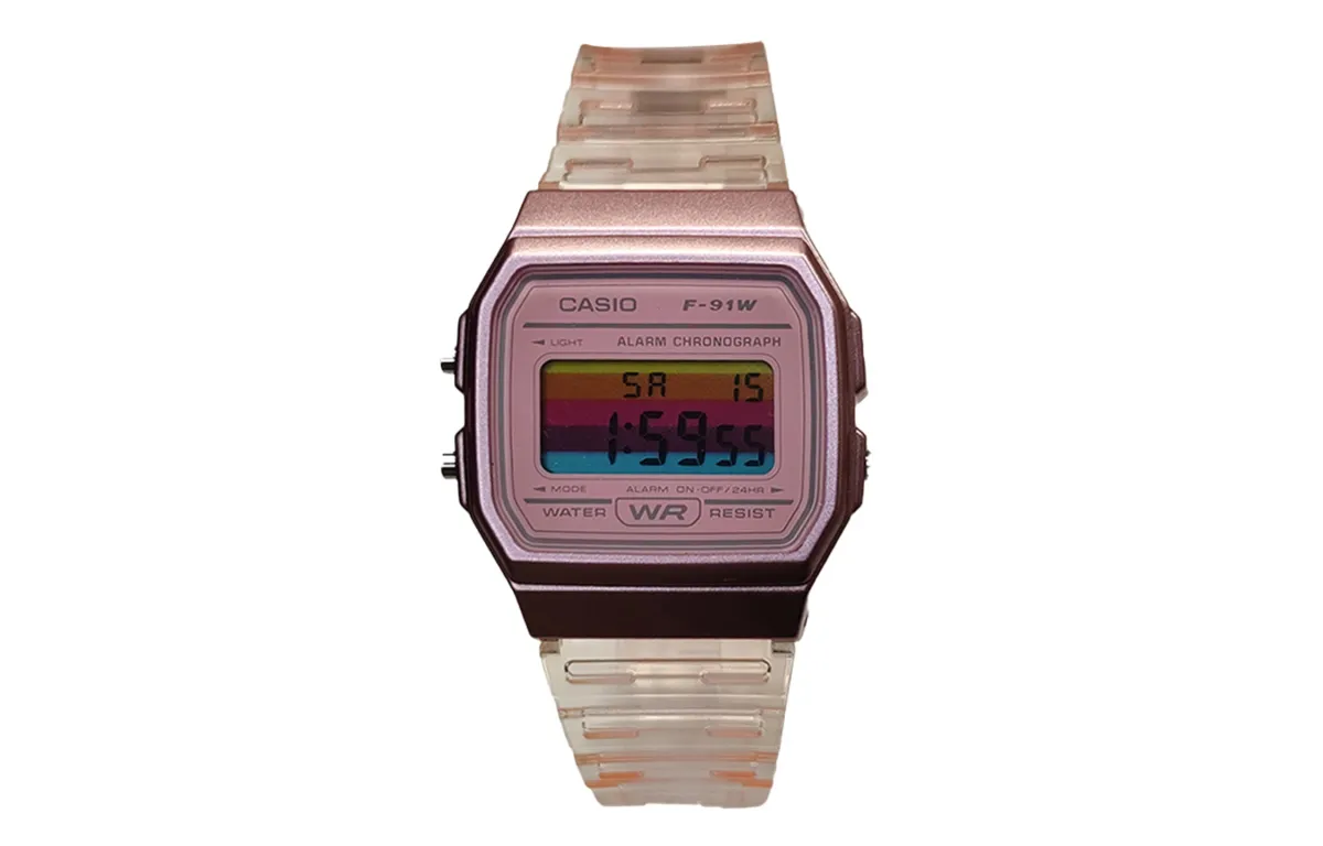 CASIO Custom Collection Quartz Movement Resin Strap Watch Women's Watch Pink Watch Dial