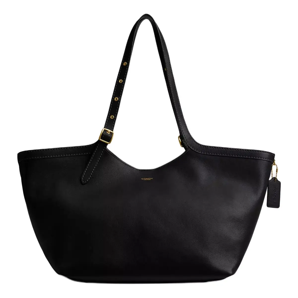 COACH Gramercy Grain Leather Tote Bag, Shopping Bag, Shoulder Bag Large Women's Black